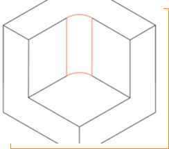 Add a Radius in Internal Vertical Edges to reduce the cost of sharp edge Add a Radius in Internal Vertical Edges to reduce the cost of sharp edge